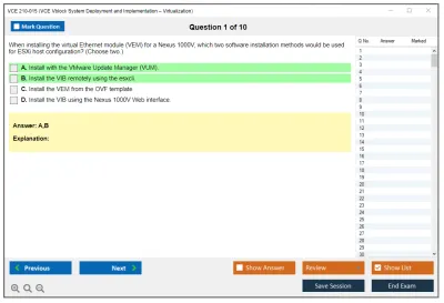 VCE 210-015 VCE Vblock System Deployment and Implementation – Virtualization Practice test exam simulator test engine exam Prep practice test questions answers Image 1
