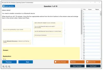 Microsoft 98-349 Windows Operating System Fundamentals Practice test exam simulator test engine exam Prep practice test questions answers Image 1