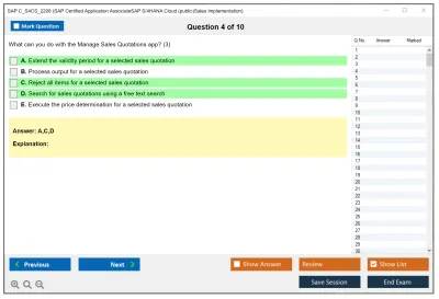 SAP C_S4CS_2208 SAP Certified Application AssociateSAP S/4HANA Cloud (public)Sales Implementation Practice test exam simulator test engine exam Prep practice test questions answers Image 4
