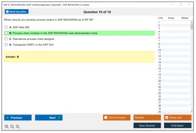 SAP E_BW4HANA200 SAP Certified Application Specialist - SAP BW/4HANA 2.0 Delta Practice test exam simulator test engine exam Prep practice test questions answers Image 10