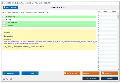 Checkpoint 156-215.80 Check Point Certified Security Administrator (CCSA R80) Practice test exam simulator test engine exam Prep practice test questions answers Image 2