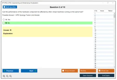 HP HPE2-CP04 Implementing and Modernizing Virtualization Practice test exam simulator test engine exam Prep practice test questions answers Image 2