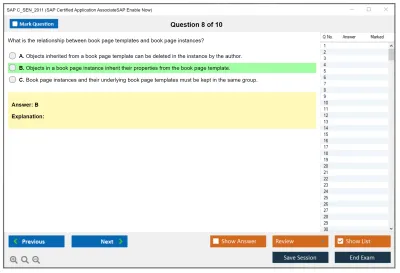 SAP C_SEN_2011 SAP Certified Application AssociateSAP Enable Now Practice test exam simulator test engine exam Prep practice test questions answers Image 8