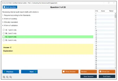 IIA IIA-CIA-Part2 Practice of Internal Auditing Practice test exam simulator test engine exam Prep practice test questions answers Image 3