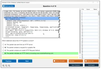 Wireshark WCNA Wireshark Certified Network Analyst Practice Exam Practice test exam simulator test engine exam Prep practice test questions answers Image 4