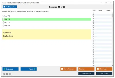 Huawei H12-261_V3.0 HCIE-Routing & Switching (Written) V3.0 Practice test exam simulator test engine exam Prep practice test questions answers Image 13