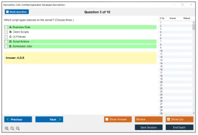ServiceNow CAD Certified Application Developer - ServiceNow Practice test exam simulator test engine exam Prep practice test questions answers Image 3