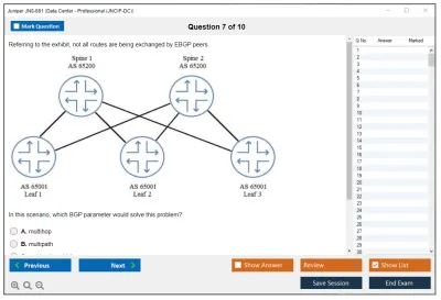 Juniper JN0-681 Data Center - Professional (JNCIP-DC) Practice test exam simulator test engine exam Prep practice test questions answers Image 7
