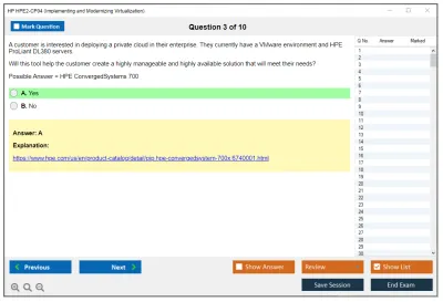 HP HPE2-CP04 Implementing and Modernizing Virtualization Practice test exam simulator test engine exam Prep practice test questions answers Image 3