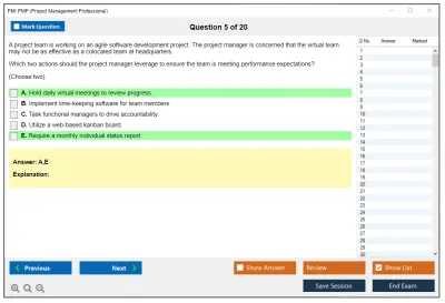 PMI PMP Project Management Professional  (2025 Version) Practice test exam simulator test engine exam Prep practice test questions answers Image 5