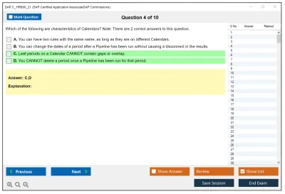 SAP C_HR890_21 SAP Certified Application AssociateSAP Commissions Practice test exam simulator test engine exam Prep practice test questions answers Image 4