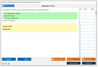 SolarWinds SPM-NPM SolarWinds Network Performance Monitor(NPM) Exam Practice test exam simulator test engine exam Prep practice test questions answers Image 3
