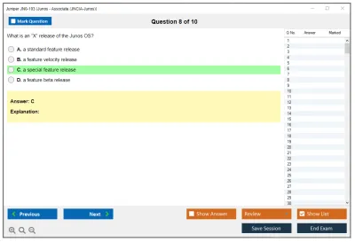 Juniper JN0-103 Junos - Associate (JNCIA-Junos) Practice test exam simulator test engine exam Prep practice test questions answers Image 8