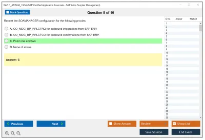 SAP C_ARSUM_19Q4 SAP Certified Application Associate - SAP Ariba Supplier Management Practice test exam simulator test engine exam Prep practice test questions answers Image 8