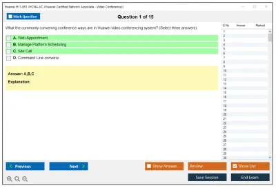 Huawei H11-851 HCNA-VC (Huawei Certified Network Associate - Video Conference) Practice test exam simulator test engine exam Prep practice test questions answers Image 1