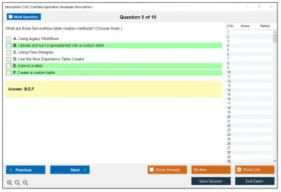 ServiceNow CAD Certified Application Developer - ServiceNow Practice test exam simulator test engine exam Prep practice test questions answers Image 5