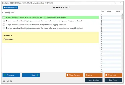 Checkpoint 156-215.80 Check Point Certified Security Administrator (CCSA R80) Practice test exam simulator test engine exam Prep practice test questions answers Image 7