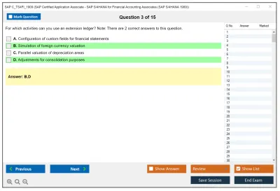 SAP C_TS4FI_1909 SAP Certified Application Associate - SAP S/4HANA for Financial Accounting Associates (SAP S/4HANA 1909) Practice test exam simulator test engine exam Prep practice test questions answers Image 3