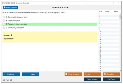 CIW 1D0-525 CIW v5 E-Commerce Designer Practice test exam simulator test engine exam Prep practice test questions answers Image 4