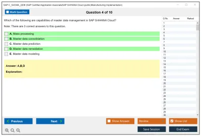 SAP C_S4CMA_2208 SAP Certified Application AssociateSAP S/4HANA Cloud (public)Manufacturing Implementation Practice test exam simulator test engine exam Prep practice test questions answers Image 4