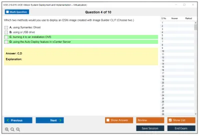 VCE 210-015 VCE Vblock System Deployment and Implementation – Virtualization Practice test exam simulator test engine exam Prep practice test questions answers Image 4
