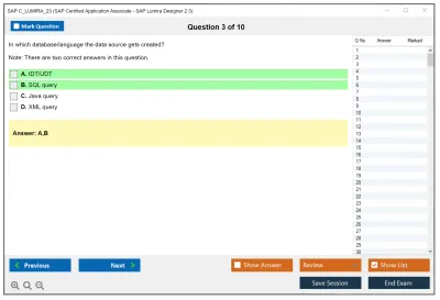 SAP C_LUMIRA_23 SAP Certified Application Associate - SAP Lumira Designer 2.3 Practice test exam simulator test engine exam Prep practice test questions answers Image 3