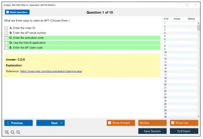 Juniper JN0-450 Mist AI. Specialist (JNCIS-MistAI) Practice test exam simulator test engine exam Prep practice test questions answers Image 1