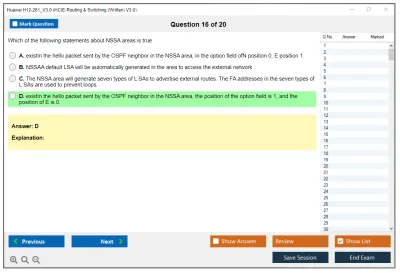 Huawei H12-261_V3.0 HCIE-Routing & Switching (Written) V3.0 Practice test exam simulator test engine exam Prep practice test questions answers Image 16