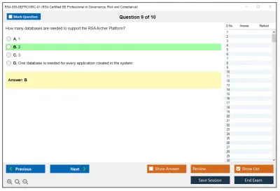 RSA 050-SEPROGRC-01 RSA Certified SE Professional in Governance, Risk and Compliance Practice test exam simulator test engine exam Prep practice test questions answers Image 9