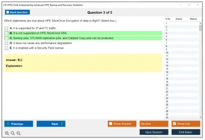 HP HPE2-K44 Implementing Advanced HPE Backup and Recovery Solutions Practice test exam simulator test engine exam Prep practice test questions answers Image 3