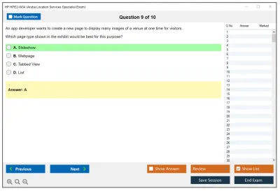 HP HPE2-W04 Aruba Location Services Specialist Exam Practice test exam simulator test engine exam Prep practice test questions answers Image 9