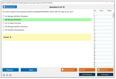 SAP C_S4FTR_1909 SAP Certified Application Associate Treasury with SAP S/4HANA Practice test exam simulator test engine exam Prep practice test questions answers Image 9