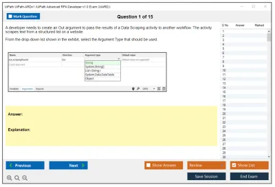 UiPath UiPath-ARDv1 UiPath Advanced RPA Developer v1.0 Exam (UiARD) Practice test exam simulator test engine exam Prep practice test questions answers Image 1