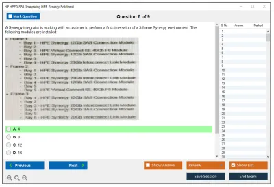 HP HPE0-S50 Integrating HPE Synergy Solutions Practice test exam simulator test engine exam Prep practice test questions answers Image 6
