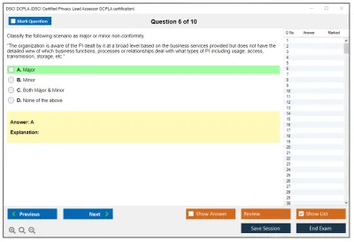 DSCI DCPLA DSCI Certified Privacy Lead Assessor Practice test exam simulator test engine exam Prep practice test questions answers Image 6