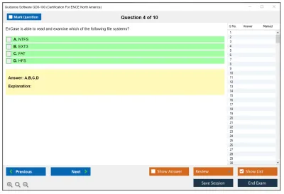 Guidance Software GD0-100 Certification Exam For ENCE North America Practice test exam simulator test engine exam Prep practice test questions answers Image 4