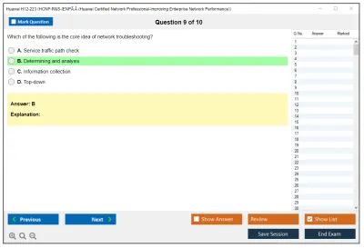 Huawei H12-223 HCNP-R&amp;S-IENPÃ‚Â (Huawei Certified Network Professional-Improving Enterprise Network Performance) Practice test exam simulator test engine exam Prep practice test questions answers Image 9