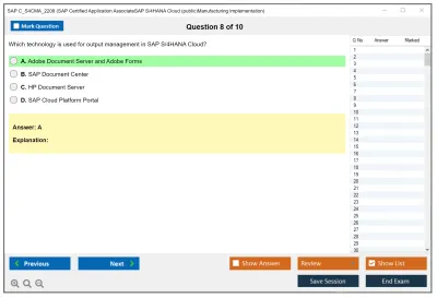 SAP C_S4CMA_2208 SAP Certified Application AssociateSAP S/4HANA Cloud (public)Manufacturing Implementation Practice test exam simulator test engine exam Prep practice test questions answers Image 8