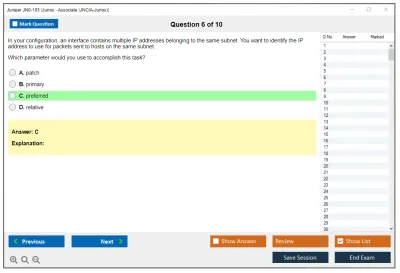 Juniper JN0-103 Junos - Associate (JNCIA-Junos) Practice test exam simulator test engine exam Prep practice test questions answers Image 6