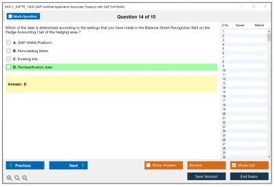 SAP C_S4FTR_1909 SAP Certified Application Associate Treasury with SAP S/4HANA Practice test exam simulator test engine exam Prep practice test questions answers Image 14