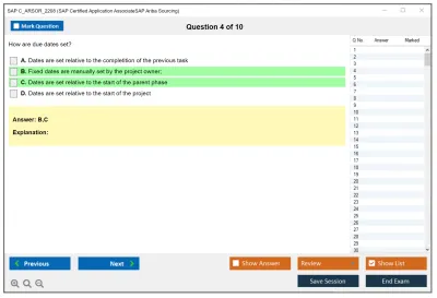 SAP C_ARSOR_2208 SAP Certified Application AssociateSAP Ariba Sourcing Practice test exam simulator test engine exam Prep practice test questions answers Image 4