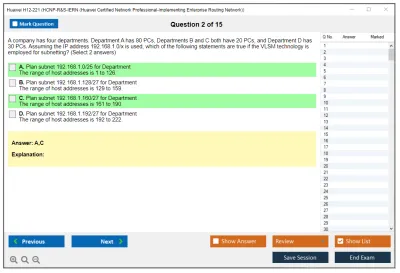Huawei H12-221 HCNP-R&amp;S-IERN (Huawei Certified Network Professional-Implementing Enterprise Routing Network) Practice test exam simulator test engine exam Prep practice test questions answers Image 2