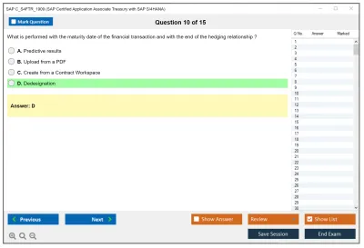SAP C_S4FTR_1909 SAP Certified Application Associate Treasury with SAP S/4HANA Practice test exam simulator test engine exam Prep practice test questions answers Image 10