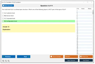 Exin ITIL-Foundation ITIL Foundation Certification - IT Service Management Practice test exam simulator test engine exam Prep practice test questions answers Image 4