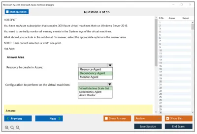 Microsoft AZ-301 Microsoft Azure Architect Design Practice test exam simulator test engine exam Prep practice test questions answers Image 3