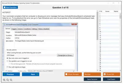 Microsoft 98-349 Windows Operating System Fundamentals Practice test exam simulator test engine exam Prep practice test questions answers Image 3
