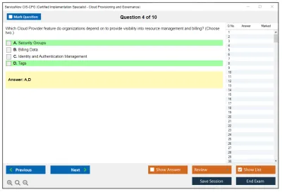 ServiceNow CIS-CPG Certified Implementation Specialist - Cloud Provisioning and Governance Practice test exam simulator test engine exam Prep practice test questions answers Image 4