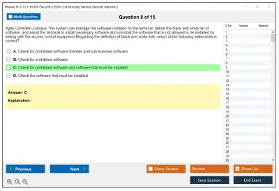 Huawei H12-723 Huawei Certified ICT Professional - Constructing Terminal Security System Practice test exam simulator test engine exam Prep practice test questions answers Image 8
