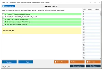 SAP C_S4FCF_1909 SAP Certified Application Associate - Central Finance in SAP S/4HANA Practice test exam simulator test engine exam Prep practice test questions answers Image 7
