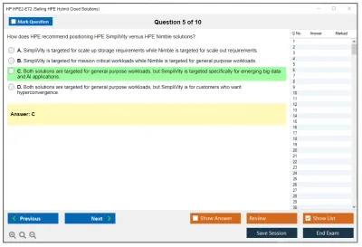 HP HPE2-E72 Selling HPE Hybrid Cloud Solutions Practice test exam simulator test engine exam Prep practice test questions answers Image 5